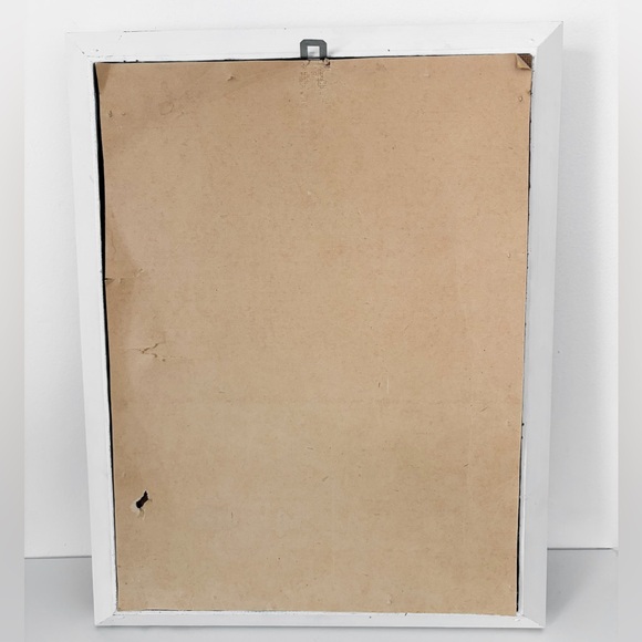 Vintage Framed Leather Madonna & Child Wall Art Sculptural Relief 18.25”x14.25” - Picture 5 of 5